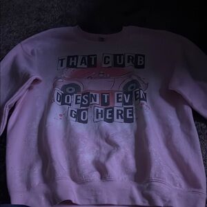 Gildan Pink Graphic Women's Sweater